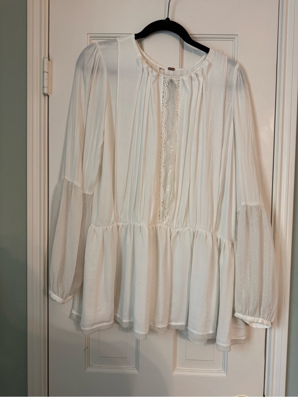 Women's Cream Peasant Blouse
